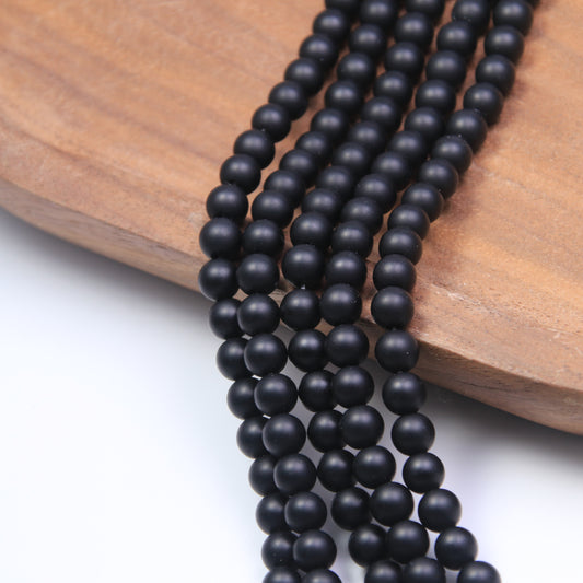 Black Onyx Beads 8"