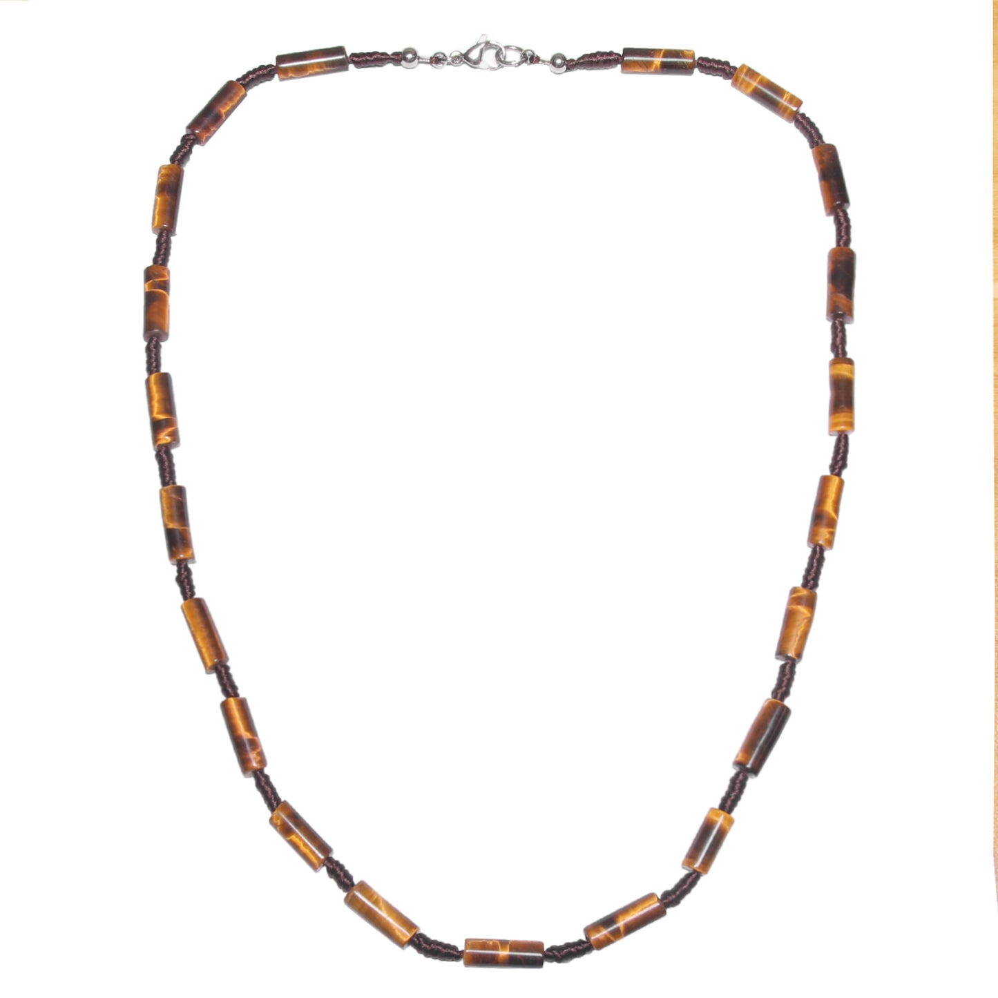 Handmade Tiger Eye Stone Necklace 22 Inches